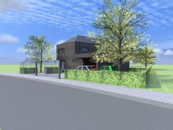 Construction d'une maison unifamiliale quatre façades en CLT à NEUVILLE.