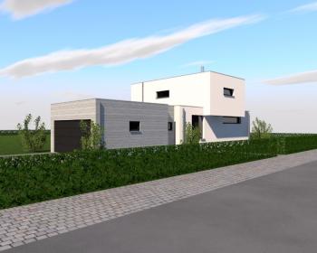 Construction d'une maison unifamiliale en CLT à VILLERS-LE-BOUILLET.