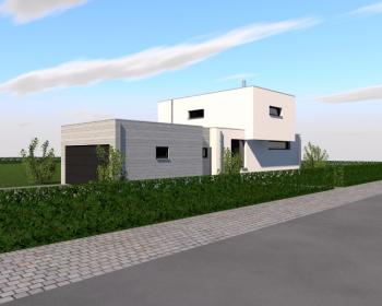 Construction d'une maison unifamiliale en CLT à VILLERS-LE-BOUILLET.